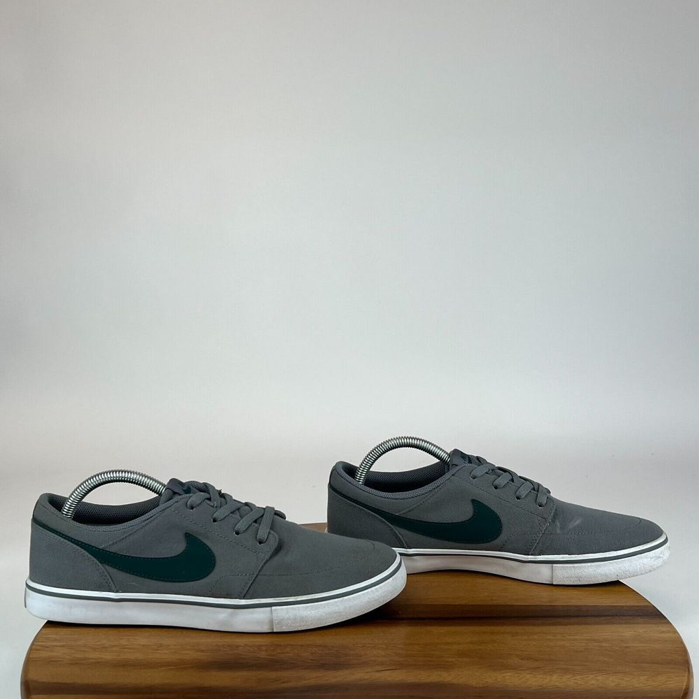 Mens Nike SB Portmore Gray Canvas Skateboarding Shoes Sneakers Size 8.5 M GUC